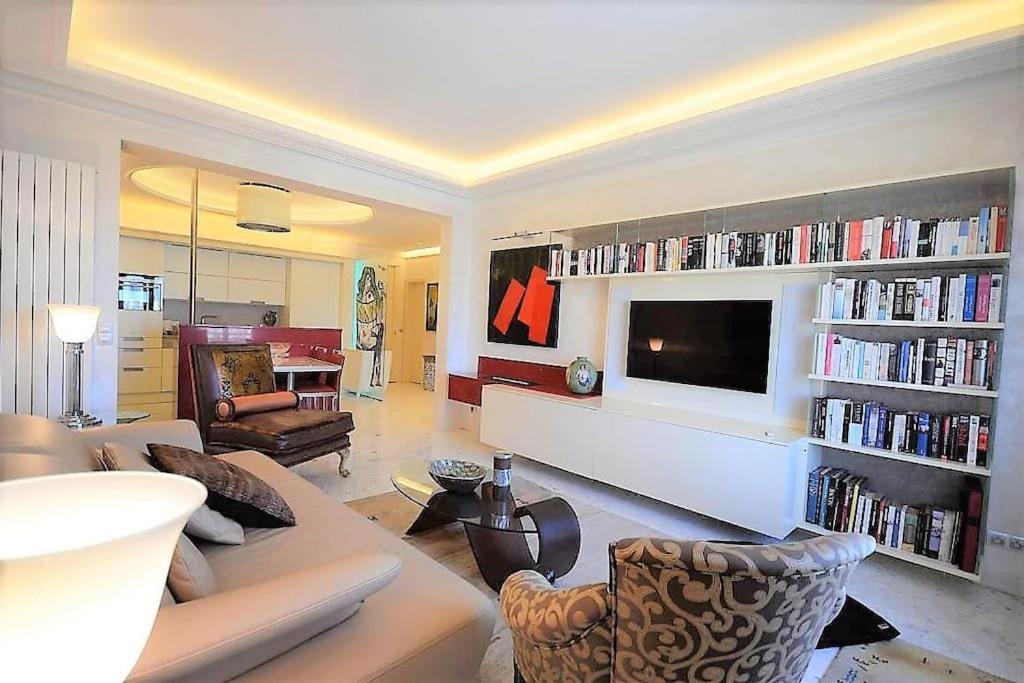 Palais Miramar Suite Art Modern - Derniere Etages Vue Mer - 75M De Confort - En Face Des Plages -Wifi - Clim Кан Екстериор снимка