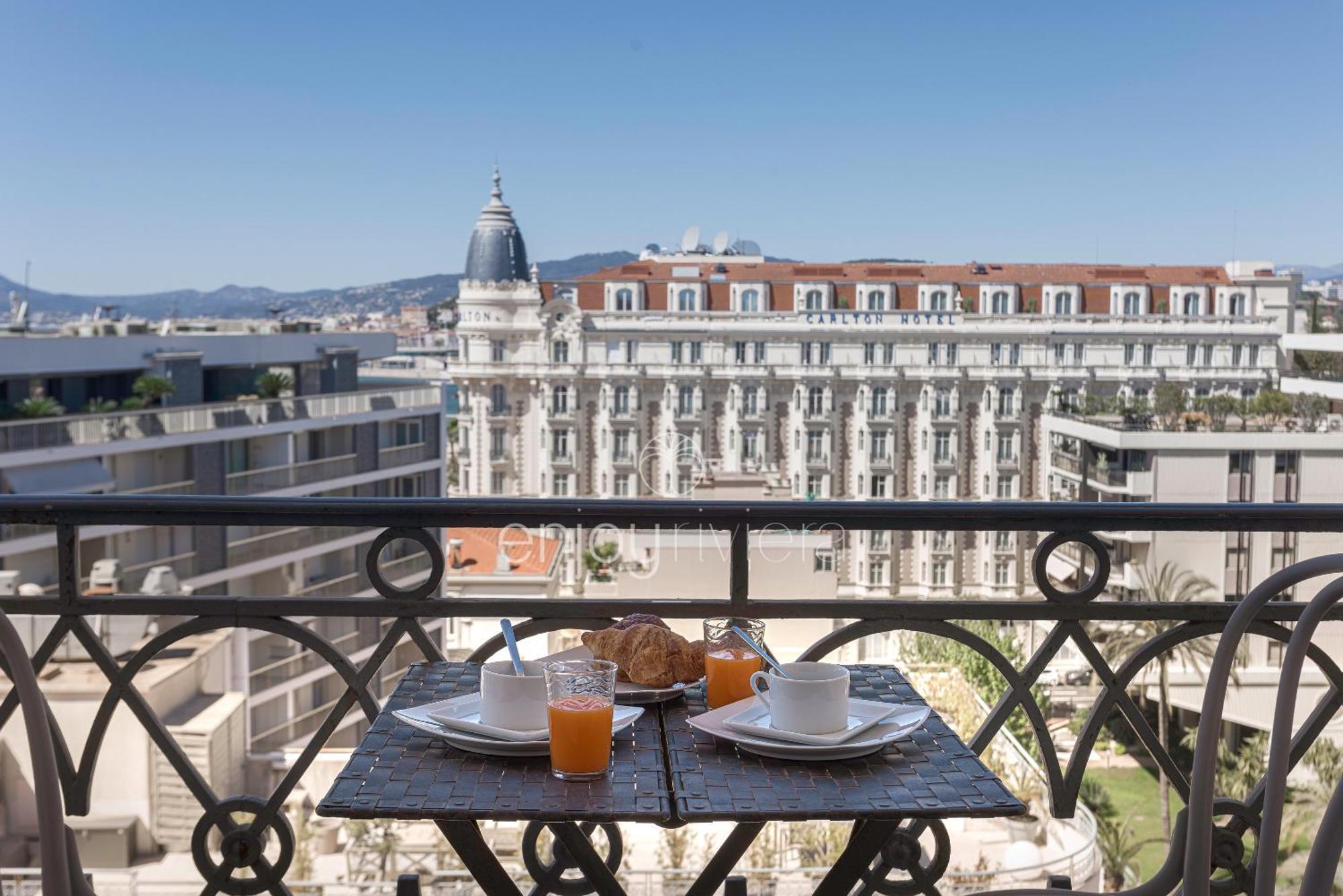 Palais Miramar Suite Art Modern - Derniere Etages Vue Mer - 75M De Confort - En Face Des Plages -Wifi - Clim Кан Екстериор снимка