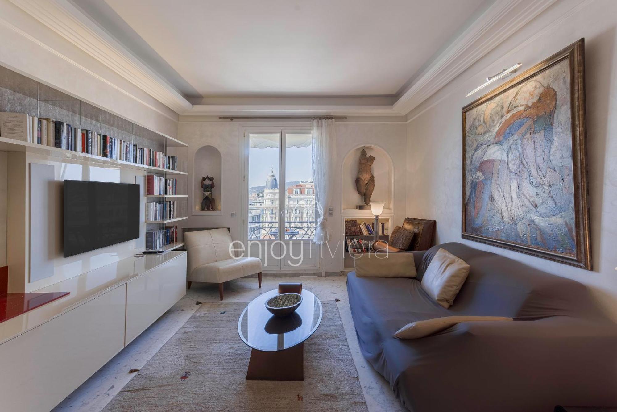 Palais Miramar Suite Art Modern - Derniere Etages Vue Mer - 75M De Confort - En Face Des Plages -Wifi - Clim Кан Екстериор снимка
