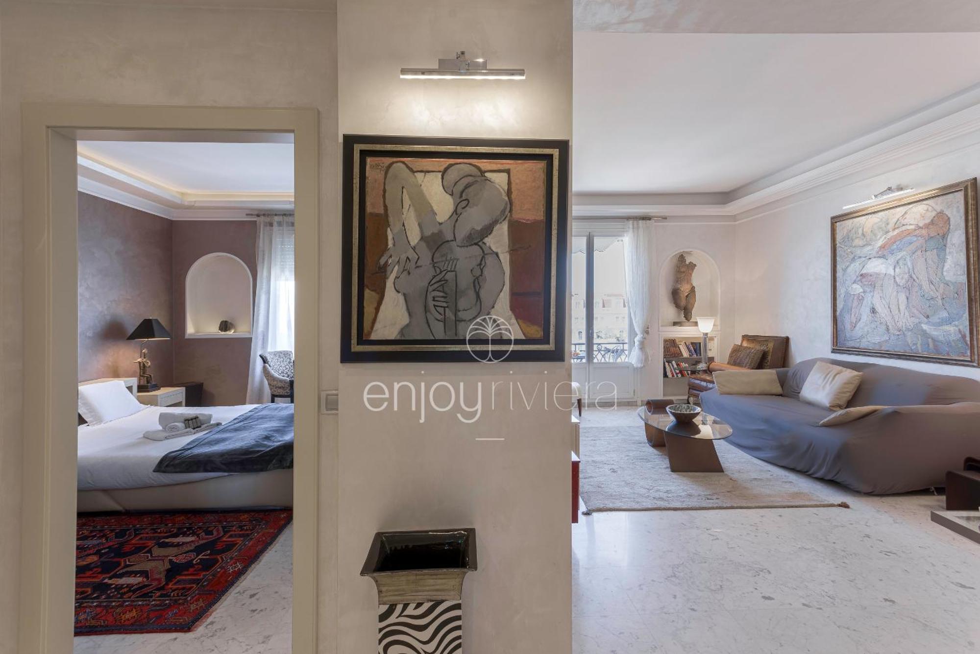 Palais Miramar Suite Art Modern - Derniere Etages Vue Mer - 75M De Confort - En Face Des Plages -Wifi - Clim Кан Екстериор снимка
