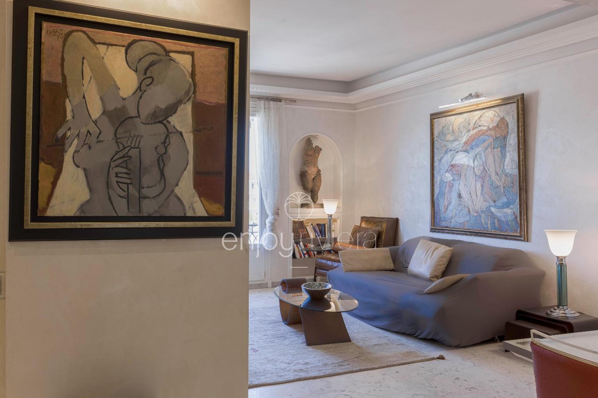 Palais Miramar Suite Art Modern - Derniere Etages Vue Mer - 75M De Confort - En Face Des Plages -Wifi - Clim Кан Екстериор снимка